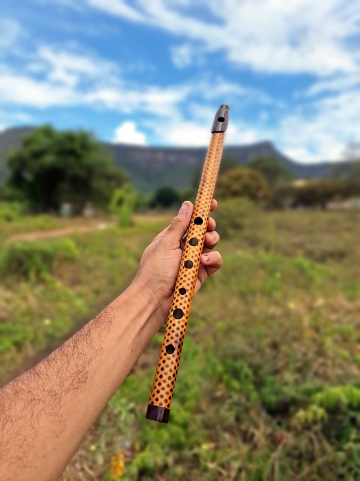 Pífano de bambu.